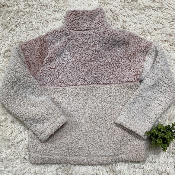 Love Tree 1/4 Zip Colorblock Sherpa ๐ Pink - Picture 6 of 13